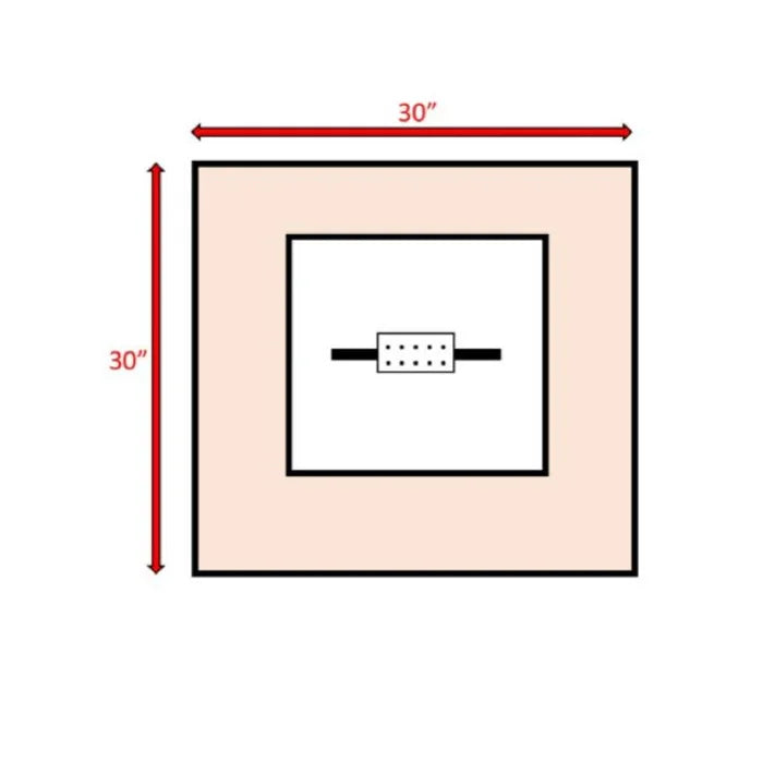 Living Source International 25" H X 30" W Steel Propane Natural Gas Fire Pit Table Black Black Stainless Steel
