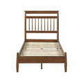 Transitional Design Twin Platform Bed Chestnut Finish Wood Frame Bedroom Furniture 1Pc Bed In A Box Box Spring Not Required Twin Chestnut Wood Bedroom Wood