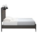 Junipe Brown Queen Bed With Lights Queen Brown Engineered Wood