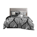 6 Piece Printed Duvet Cover Set King Multicolor Polyester