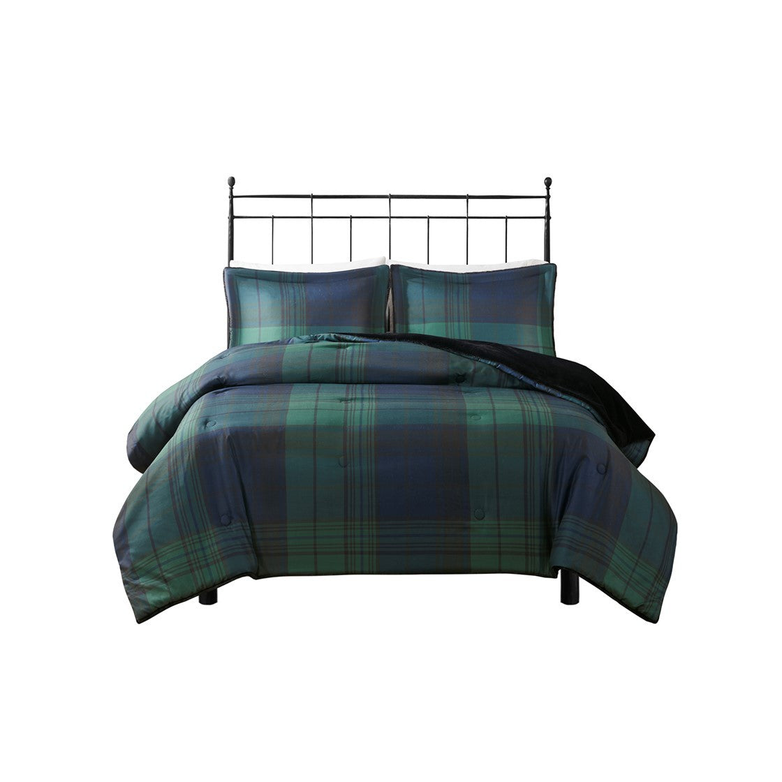 Faux Wool To Faux Fur Down Alternative Comforter Set Queen Multicolor Polyester