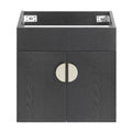 20''Bathroom Vanity,Black Excluding Sink Black Solid Wood