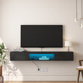 Floating Tv Stand Wall Mounted With 20 Color Leds,63