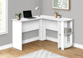 Computer Desk, Home Office, Corner, Storage Shelves, 48