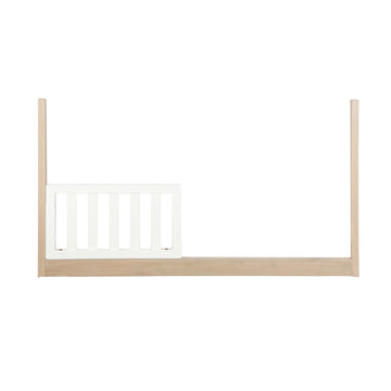 Wooster Toddler Rail In Almond And White Natural Wood Wash Wood