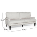 2 Seater Sofa Beige Fabric