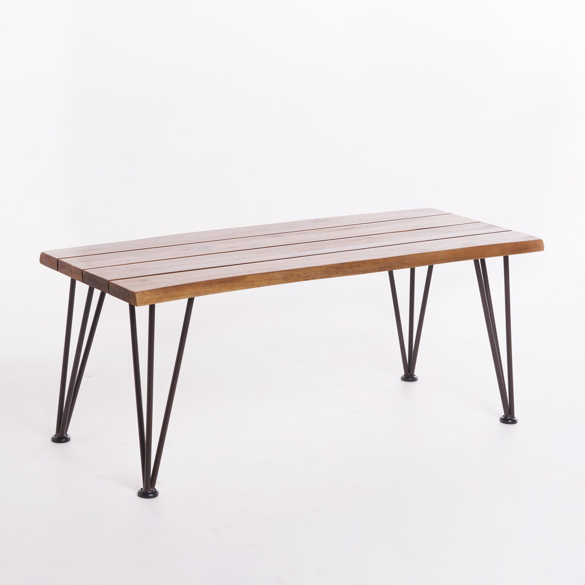 Zion Industrial Wood And Metal Coffee Table Teak Metal & Wood