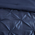 7 Piece Tufted Comforter Set Navy Cal King California King Navy Polyester