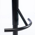 Adjustable Swivel Bar Stool Solid Wood Backrest For Kitchen Counter And Dining Room 2Pcs Black Black Solid Wood