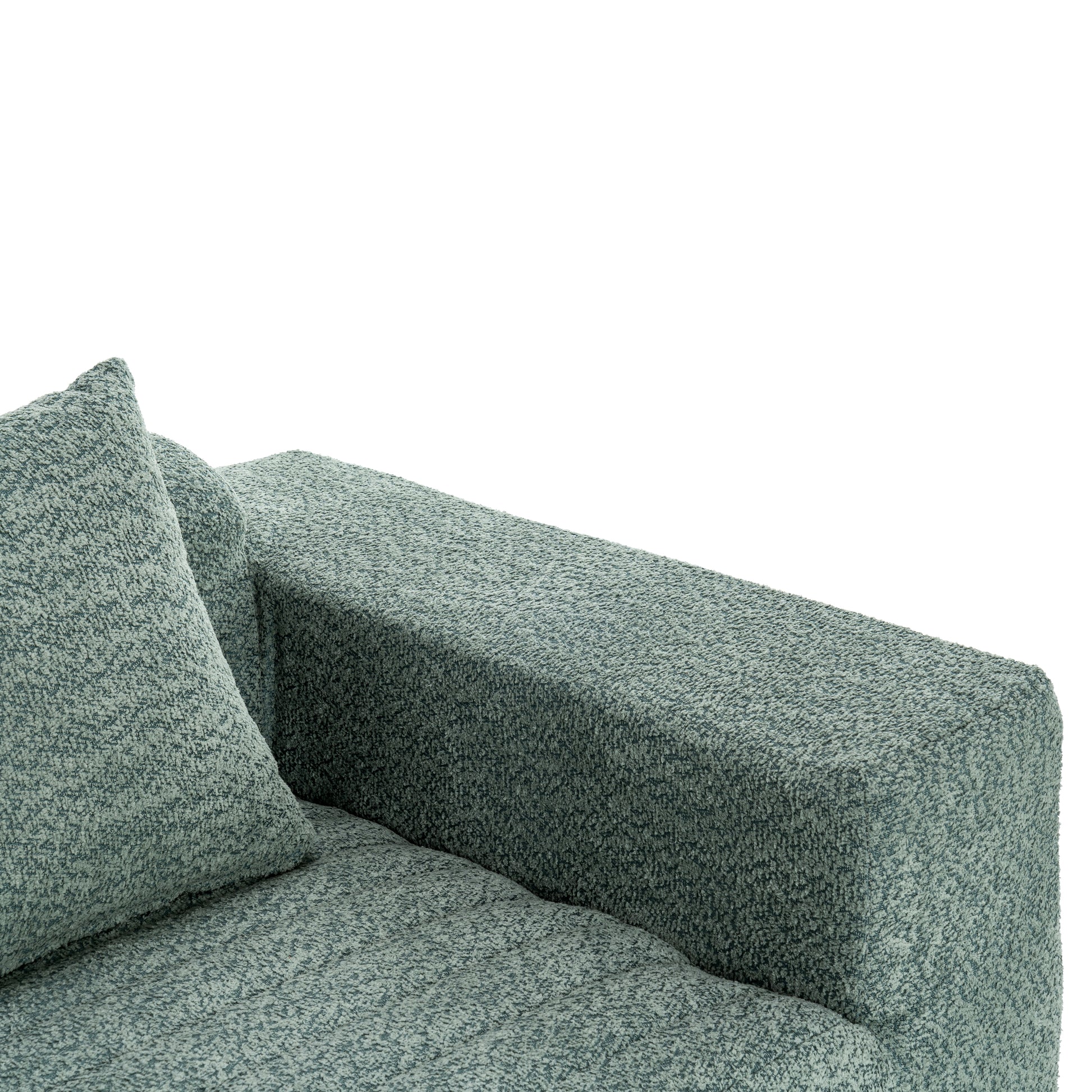 116.5" Sectional Sofa Full Compressed Sofa Couch Free Combined Sofa For Living Room, Green Green Foam Polyester 4 Seat