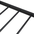Twin Size Metal Platform Bed With Two Drawers,House Shaped Headboard Design, Black Twin Black Metal