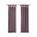 Twist Tab Lined Window Curtain Panel Only 1 Pc Panel Purple Polyester