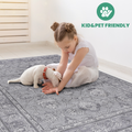 6X9 Grey Oriental Non Shedding Living Room Bedroom Dining Home Office Stylish And Stain Resistant Area Rug Grey Polyester