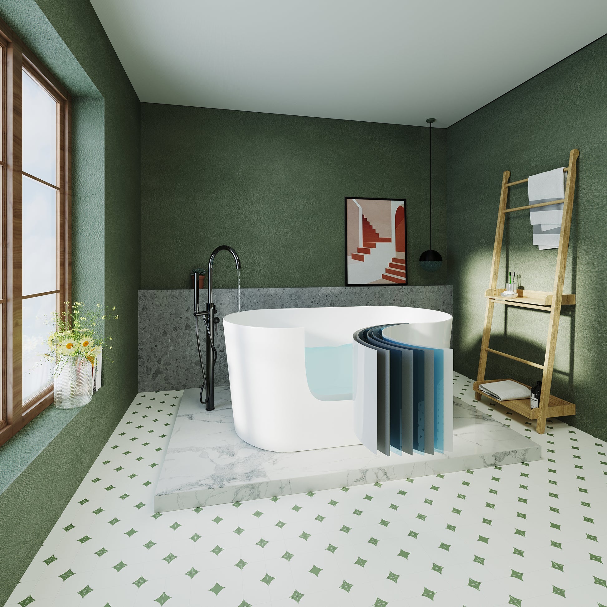 55" Acrylic Freestanding Bathtub, Small Soaking Tub, Glossy White, Toe Tap Chrome Drain, Cupc Certified Gloss White Oval Bathroom Freestanding Tubs Polished Less Than 59 In Contemporary Soaking