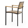 Laris Wood And Metal Chair Teak Black Acacia Wood