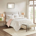 Back Print Long Fur Comforter Mini Set Twin White Polyester