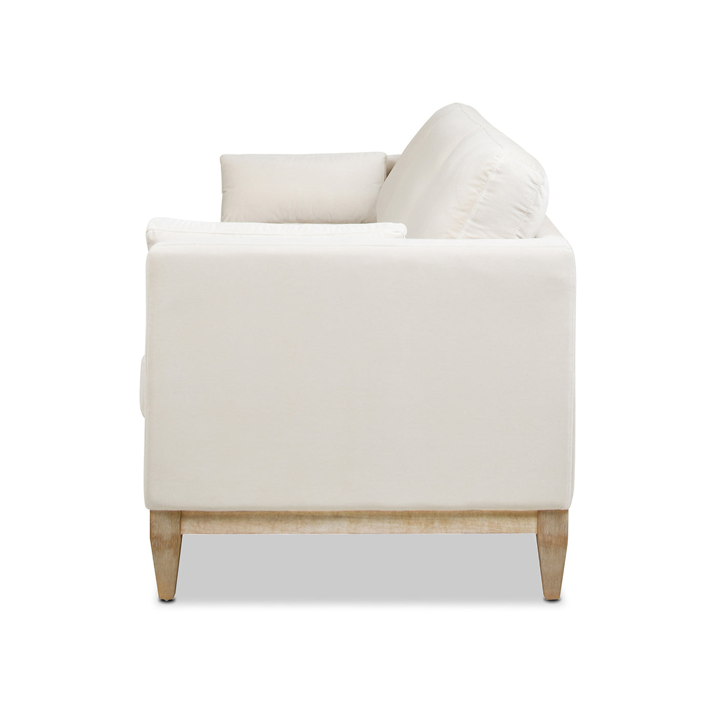 Knox 84" Modern Farmhouse Sofa, French Beige Performance Velvet Beige Wood Foam Velvet 3 Seat