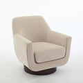 U Shaped Fully Assembled Swivel Chair Velvet Accent Chair Armchair Round Barrel Chair For Living Room Bedroom,Beige Beige Velvet