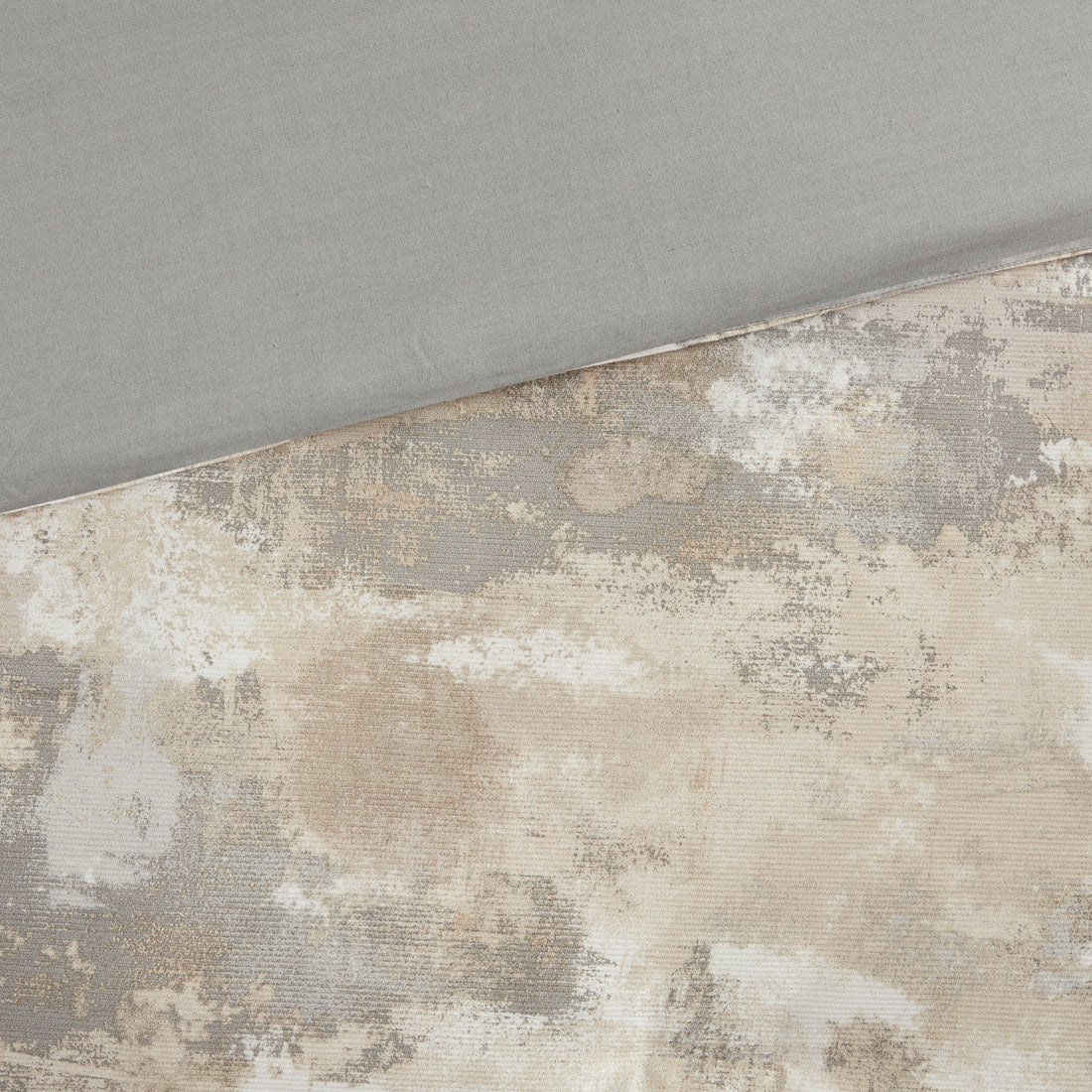 7 Piece Textured Cotton Blend Comforter Set Gray Cal King California King Multicolor Polyester