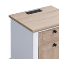 Autumn Modern Night Stand With Charging Station With Usb & Type Cdrawer Slide Pre Assembly, End Table With Drawers For Bedroom Living Room, Side Table For Bedroom, Easy Assembly, White Oak Oak Natural Wood Off White 1 Drawer Bedroom Bedside Cabinet