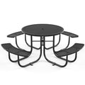 Round Outdoor Steel Picnic Table 46
