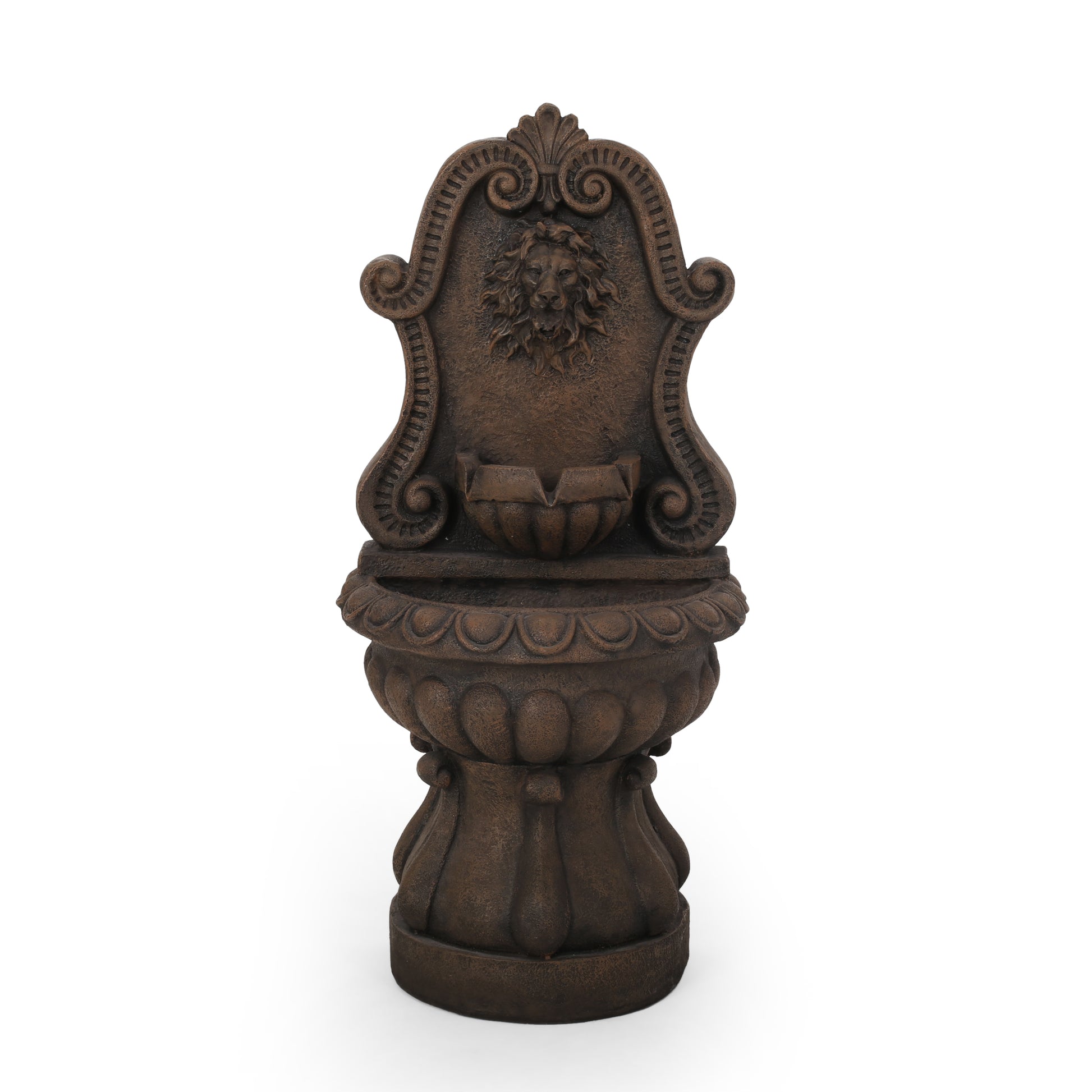 Olivia Fountain, Antique Light Brown Brown Resin