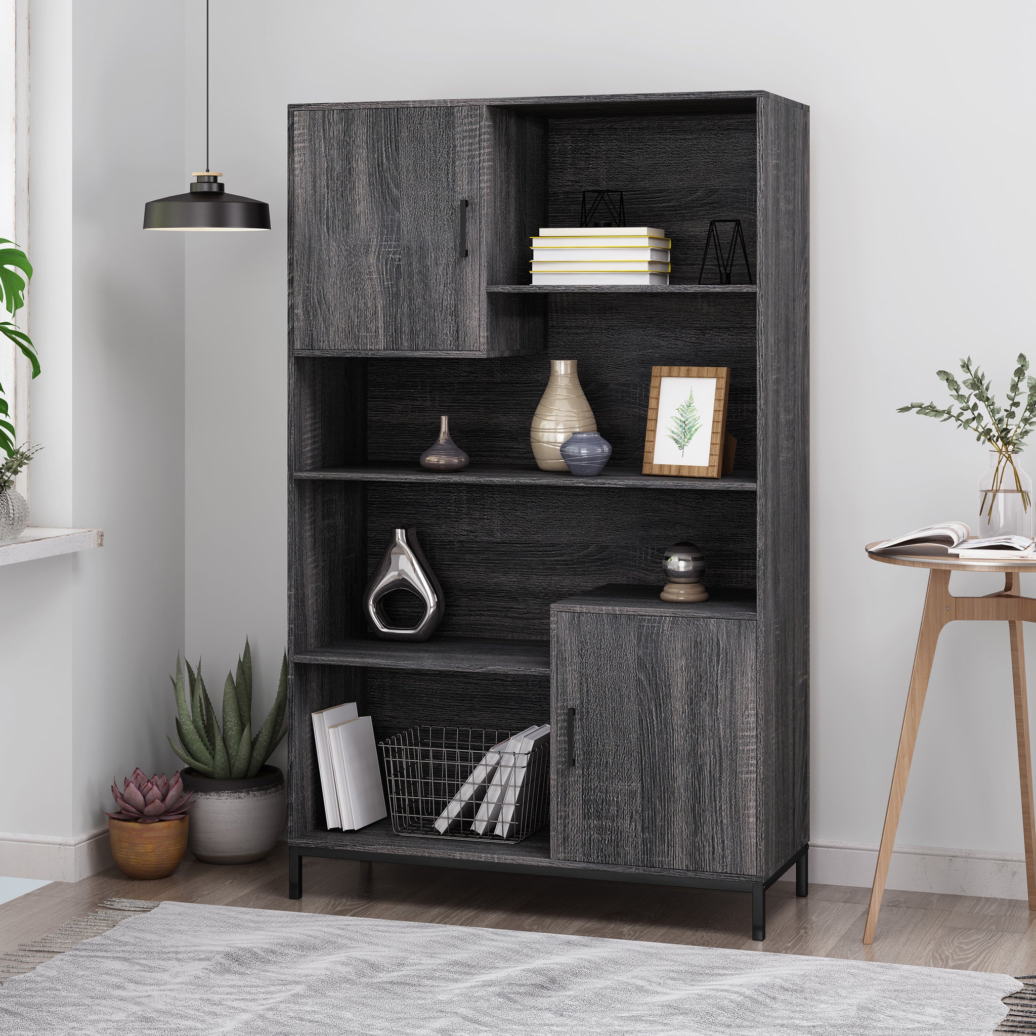 Cube Unit Bookcase Grey Mdf