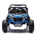 24V Two Seater Kids Ride On Utv W Parents Remote Control,Four Wheel Suspension,Slow Start,Large Wheel Design,Anti Collision Bar,Storage Space,Music,Usb,Bluetooth,Volume Control,Led Lights For Kids 3 . Blue 100 149 Lbs Polypropylene