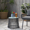 Southport Side Table Gray Woven Rope