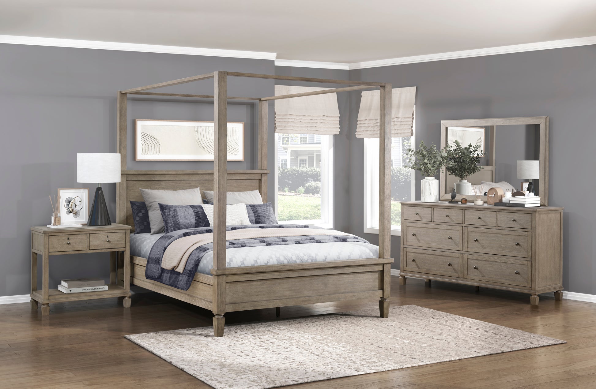 Gray Oak Finish Classic Transitional Bedroom Furniture 1Pc Dresser Of 8 Drawers Wooden Furniture Oak Bedroom Wood
