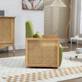 Coolmore 360 Degree Swivel Barrel Club Chair With One Pillow,Modern Comfortable Upholstered Accent Chair,Linen Accent Chair For Living Room,Bedroom Green Linen Green Primary Living Space Modern Foam Linen