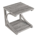 Unique Coffee Table, Solid Wood 23.8 Inch Modern Coffee Table Modern Center Table With Storage, Solid Wood Special Shape Coffee Table, Living Room, Kitchen, Apartment Dining Table Gray Solid Wood Mdf