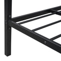 Twin Size Metal Platform Bed With Two Drawers,House Shaped Headboard Design, Black Twin Black Metal