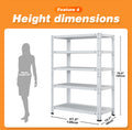 Household Storage Rack, Adjustable Display Rack, Basement Balcony Storage Rack, Carbon Steel Storage Rack, 120Cm * 40Cm * 180Cm, Five Floors White 5 White Etagere Primary Living Space Metal Contemporary Adjustable Shelves Metal