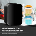 4L 6 Can Mini Fridge Portable Cooler & Warmer Compact Refrigerators For Food, Drinks, Office Desk, Black Black Plastic