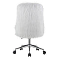 White And Chrome Swivel Office Chair Solid White Silver Office Rectangular Luxury Office Chairs Solid Back Swivel Fabric Metal