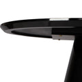 Modern Black High Gloss Minimalist Round Dining Table Black Desk And Hutch Dining Room Minimalist,Modern Freestanding Round Kitchen & Dining Tables Glossy Round Mdf Pedestal