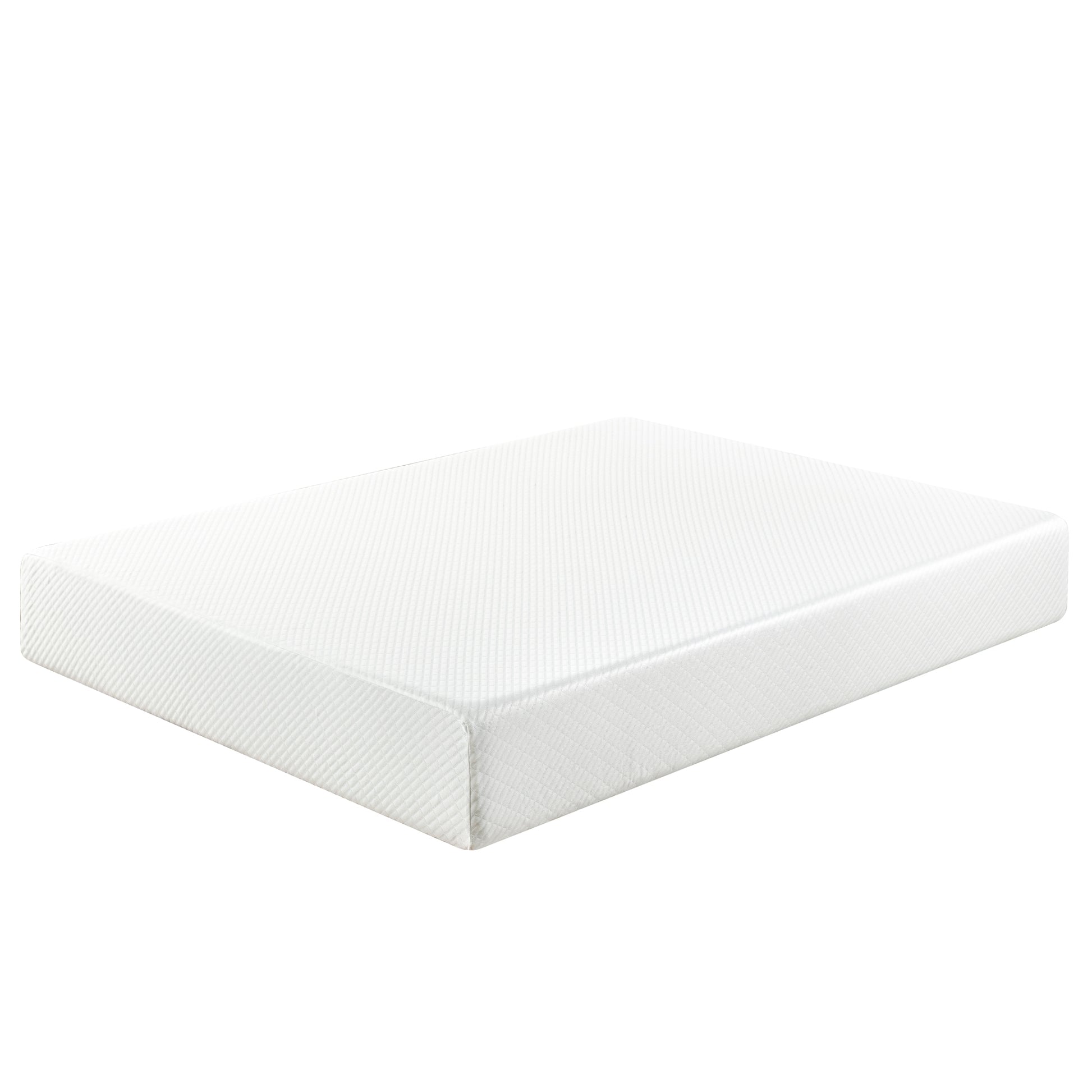 Full 10" Gel Memory Foam & Green Tea Mattress White Foam Foam Full