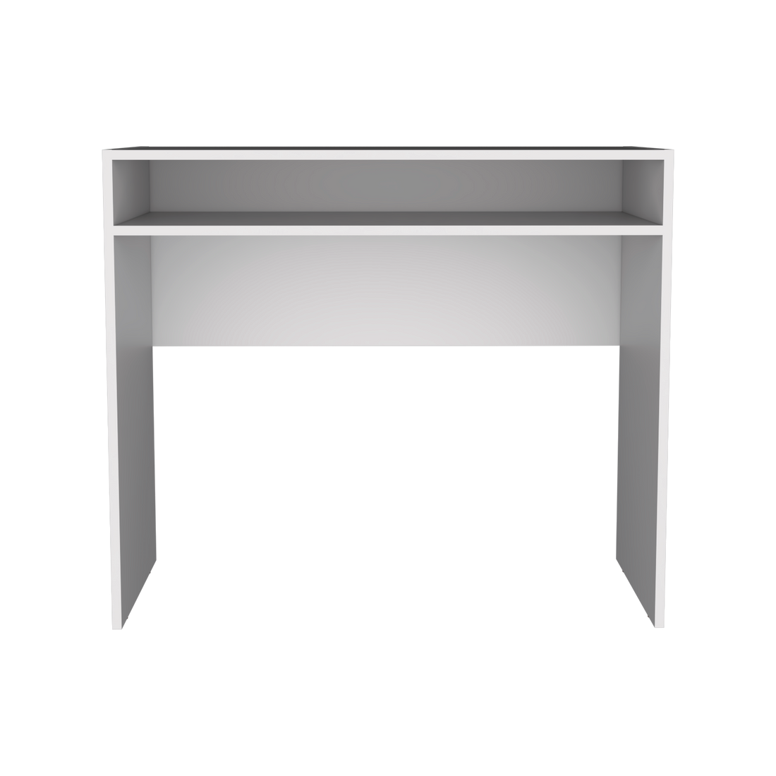 Estill Desk In Melamine With Storage White Office Modern Particle Board Melamine