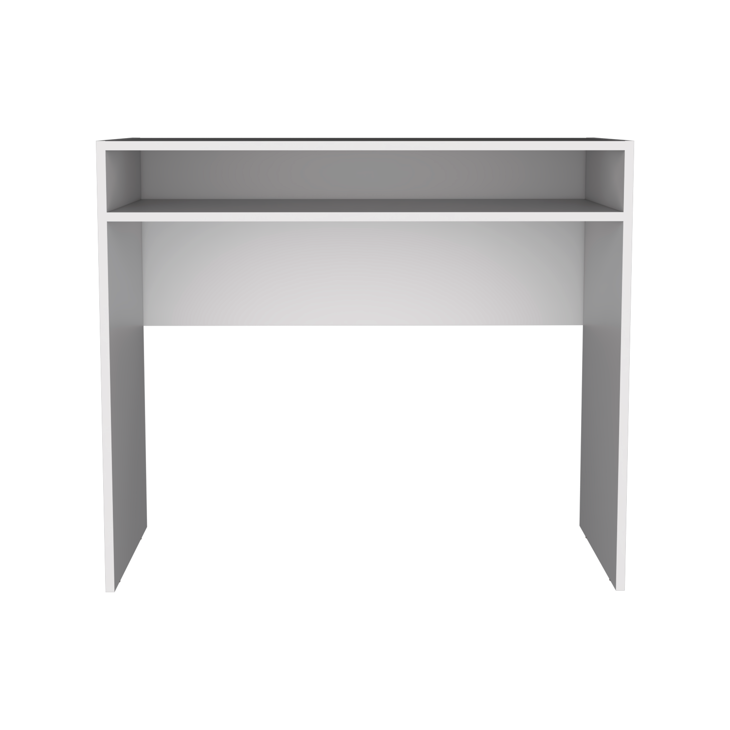 Estill Desk In Melamine With Storage White Office Modern Particle Board Melamine