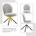 Lawton Gray Boucle Side Chair With Swivel Set Of 2 Gray Boucle