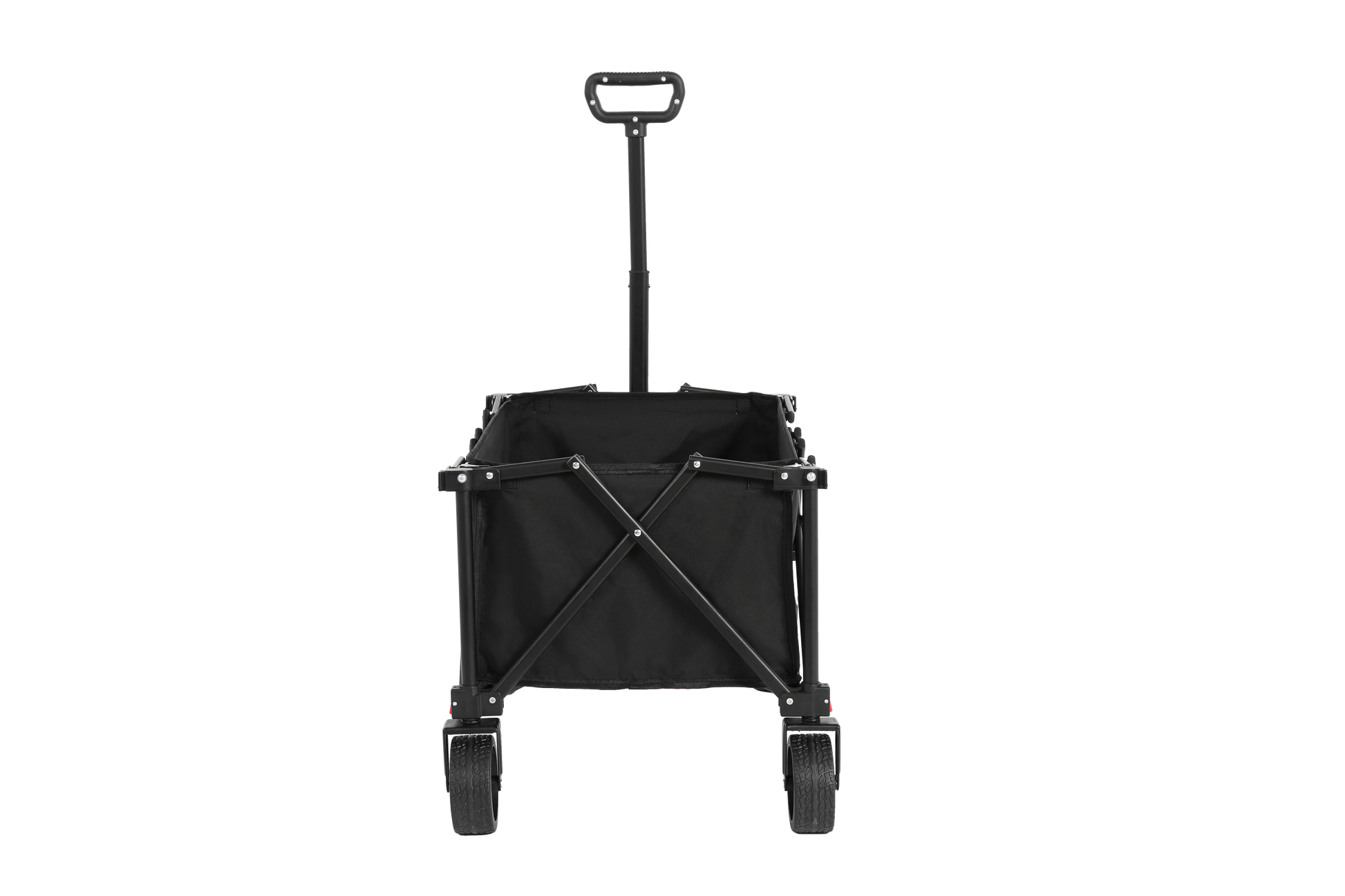 Folding Wagon Carts,Folding Wagon Cart With All Terrain Wheels,Heavy Duty Garden Carts With Adjustable Handle,Outdoor Utility Wagon For Camping Shopping Sports Fishing Black Black Steel