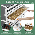 Nesting Boxes For Chickens, Wooden Chicken Nesting Box, 8 Compartments Egg Laying Boxes For Hens, Ducks And Poultry With Rollout Eggs Collection, Pvc Roofing And Foldable Perches, 47