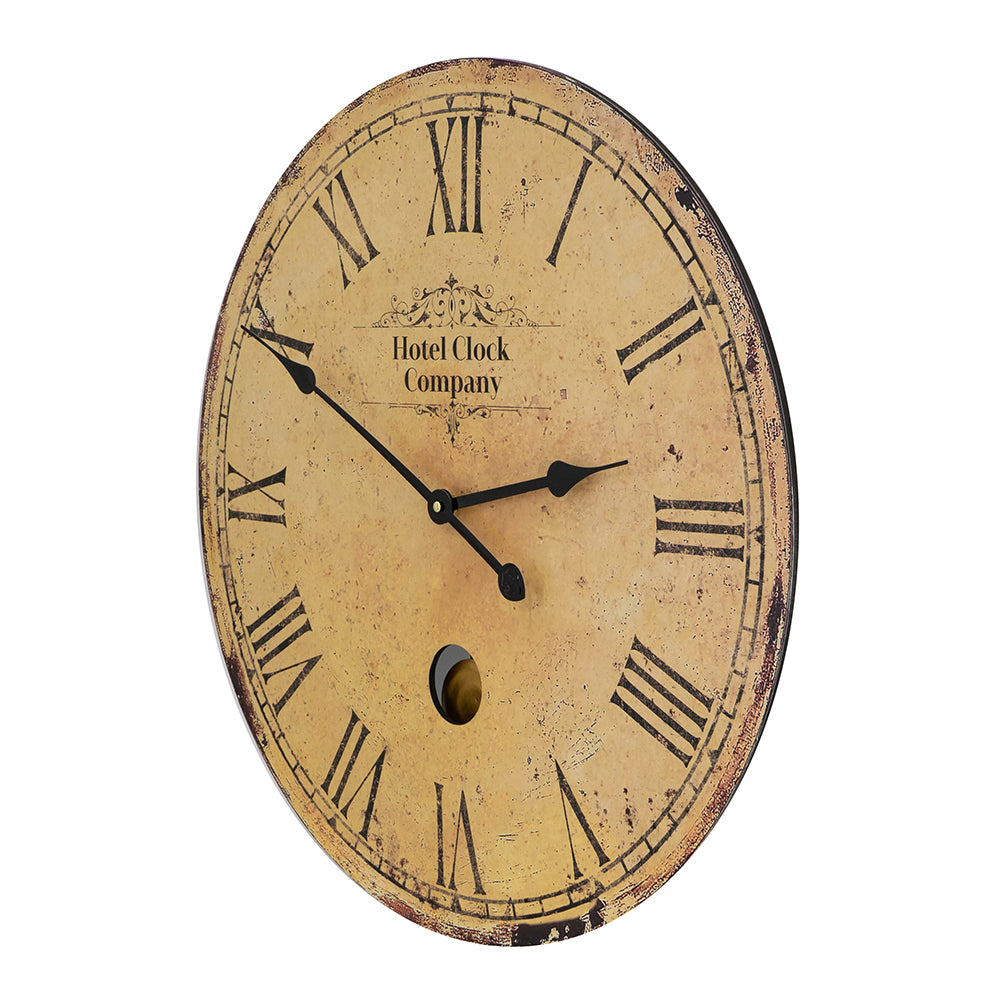 D23X2.2" Wall Clock Beige Mdf