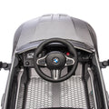 Bmw M4 12V Kids Ride On Painting Toy Car 2.4G W Parents Remote Control,Three Speed Adjustable,Power Display, Usb,Mp3 ,Bluetooth,Led Light,Story,A Handle With Wheels And A Pull, Easy To Carry Silver Polypropylene