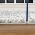 Loft Shag Gc Czy1004 Ivory 7 Ft. 10 In. X 9 Ft. 10 In. Shaggy Area Rug Grey Polyester