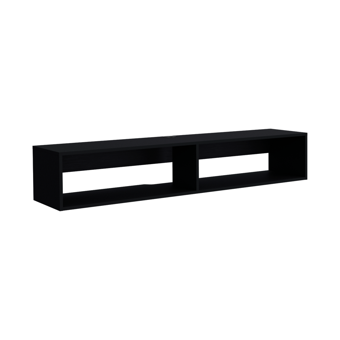 Floating Tv Stand Moore, Living Room, Black Black 60 69 Inches Engineered Wood