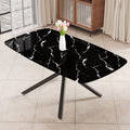 Large Modern Minimalist Rectangular Dining Table With 0.39 
