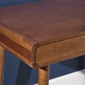 Tina Writing Desk Brown Solid Wood Mdf