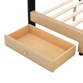 Full Size Upholstery Platform Bed Frame With Cute Bear Shaped Headboard And Two Storage Drawers,Brown Full Brown Solid Wood Mdf